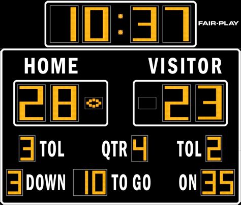 Fb 8165 2 Football Scoreboard Fair Play Scoreboards