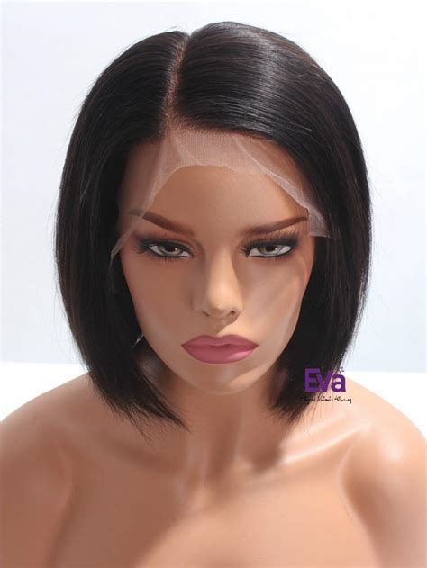 Available Sleek Straight Short Bob Full Lace Virgin Human Hair Wig In Stock Human Hair