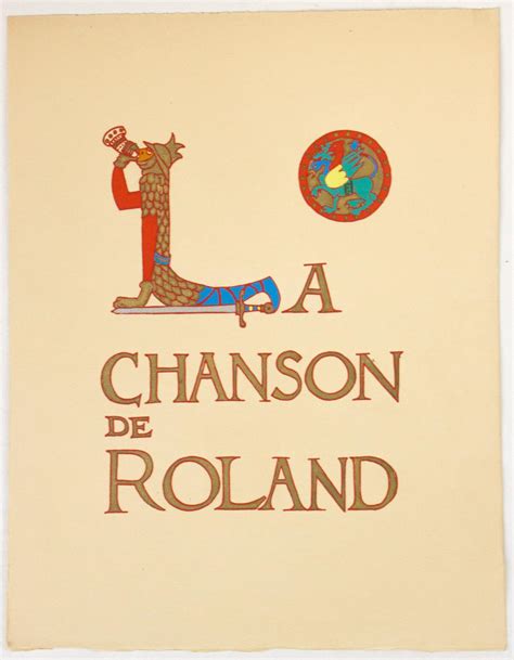 La Chanson De Roland Texte Manuscrit Doxford Enluminé Par Paul G