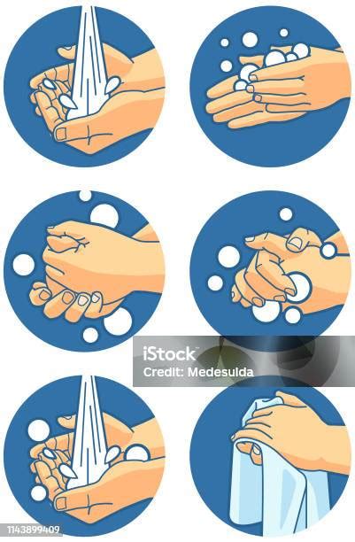 Instruksi Mencuci Tangan Ilustrasi Stok Unduh Gambar Sekarang