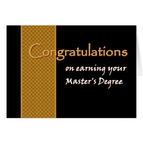 Custom Name Congratulations Masters Degree Card Zazzle