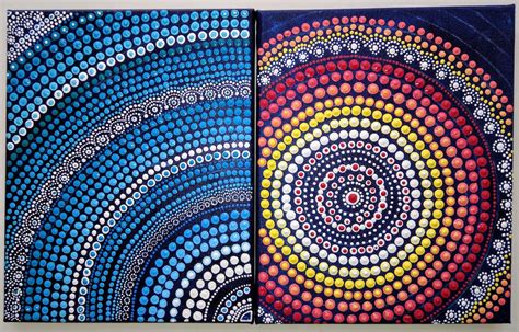 Diy Aboriginal Dot Art With Acrylics On Canvas Aboriginal Dot Art