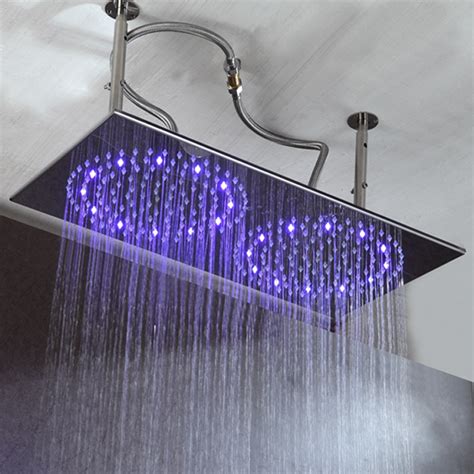 We've listed the 8 best ceiling shower heads for you and a few tips on how to choose the best one. 12*24 Inch Water Powered Rain Led Shower Head With Shower ...