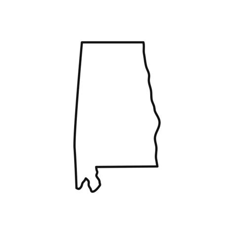 1700 State Of Alabama Outline Stock Illustrations Royalty Free