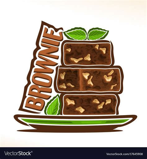 Logo For Brownie Vector Image On Vectorstock Bakery Logo Design