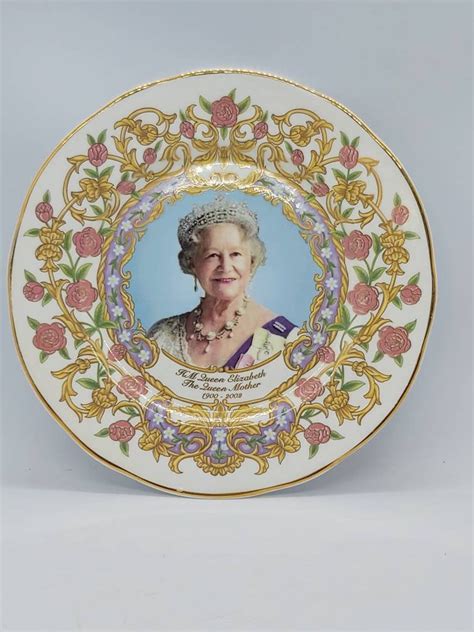 Queen Elizabeth The Queen Mother Commemorative Plate Etsy