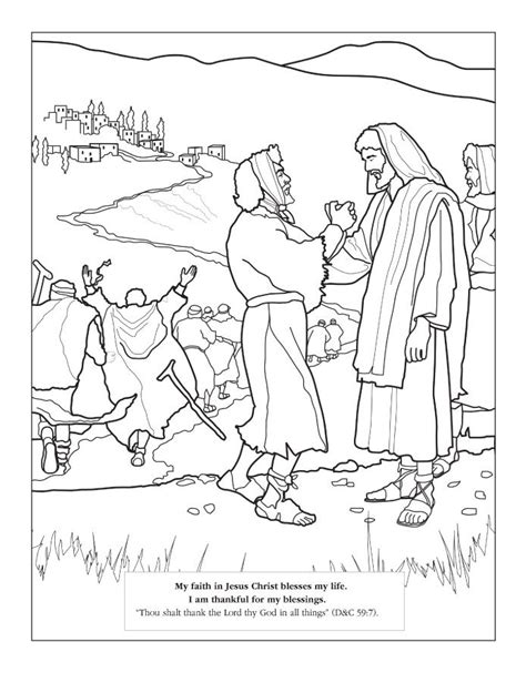 Ten Lepers Coloring Page Coloring Home