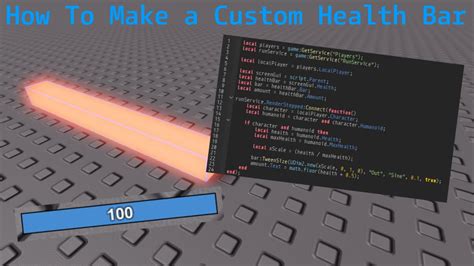 How To Make A Custom Health Bar Roblox Studio Roblox Youtube