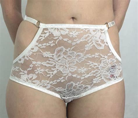 Valentines Day Lingerie See Through White Lace Panties