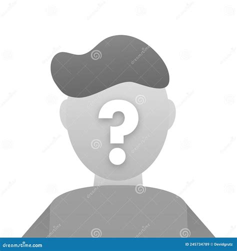 Unknown Missing Person Mysterious Strange Man Vector Stock