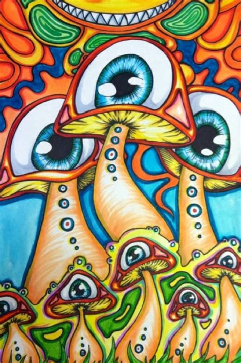 Trippy Shroom Drawings At Explore Collection Of