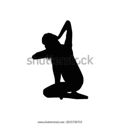 Ballet Dancer Woman Silhouette Vector Illustration Stock Vector
