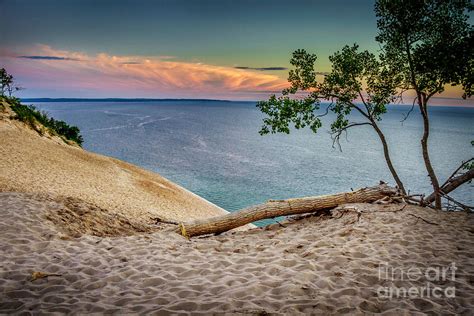 Sand Dune Sunset Over Lake Michigan Photograph By Karen Jorstad