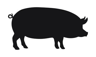 Cow Graphic Icon Cow Black Silhouette Isolated On White ...