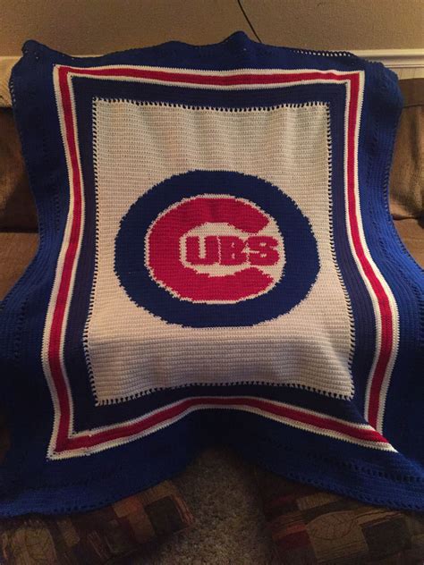 It's never too early to start making your homemade gifts for the holidays. Nolan's 2016 Chicago Cubs Crocheted Christmas blanket ...