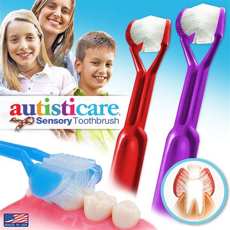 2 Pk Dentrust Autisticare The Only Child Safe 3 Sided Toothbrush