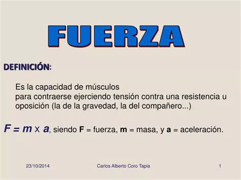 Ppt Fuerza Powerpoint Presentation Free Download Id5746699