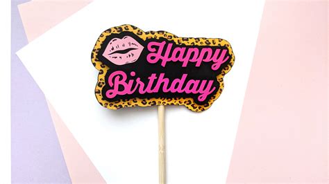 Happy Birthday Leopard Print Cake Topper - Etsy New Zealand