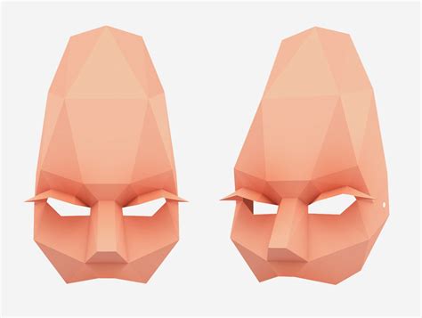 Alien Face Mask Extraterrestrial Mask Diy Printable Face Mask Instant Pdf Download Low Poly