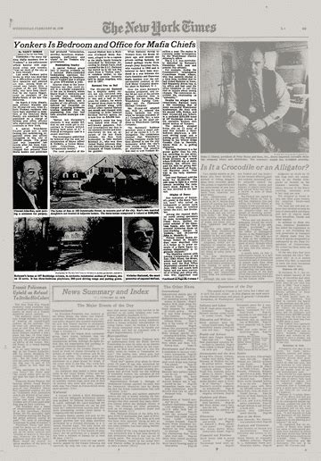 Yonkers Is Bedroom And Office For Mafia Chiefs The New York Times
