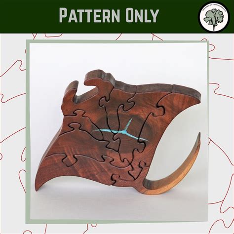 Manta Ray Wooden Puzzle Scroll Saw Pattern Diy Woodworking