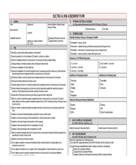 19 Free Risk Assessment Forms