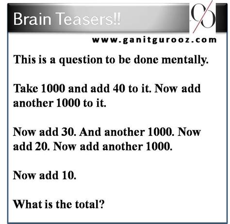 Sum It Up And Get The Correct Answer Brain Teasers Brain Waves Teaser