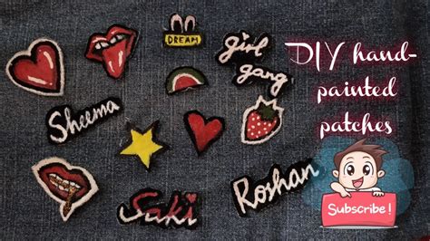 How To Make A Patch Diy Hand Painted Patches 6 Easy Diy Patches