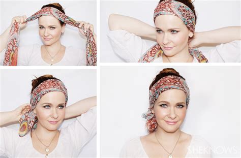 how to make a hair wrap with a scarf