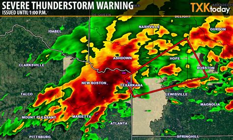The warning applies to west central new london county and north central. Severe Thunderstorm Warning Issued until 1:00 | Texarkana ...