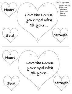 The children will discuss who their neighbors are and how they can show love to them. deuteronomy 6:5 coloring page - Google Search | Preschool ...