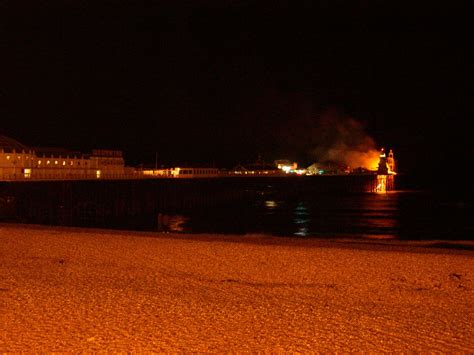 Brightons West Pier Burning Down Amazing Photos Cool Photos Brighton