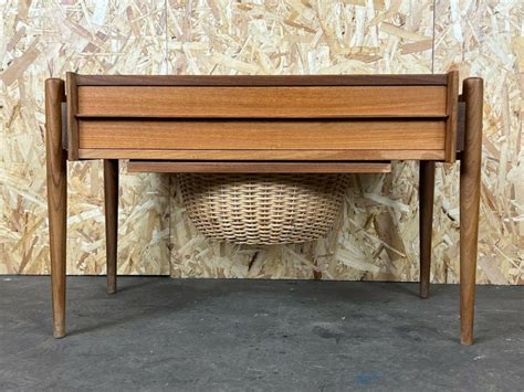 60s 70s Teak Sewing Box Side Table Mid Century Danish For Sale At 1stdibs