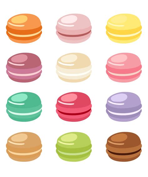 Macaron Vector Clip Art Illustrations 780 Macaron Cli