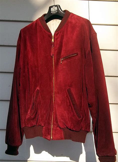 Sold Red Suede Leather Jacket Mens Large By Roots Suede Leather Jacket