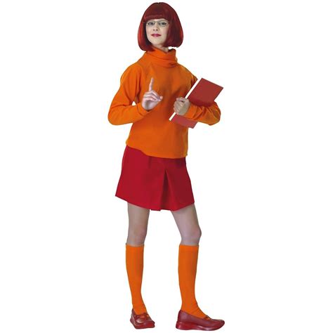 Scooby Doo Classic Cartoon Velma Sexy Funny Halloween Costume Womens