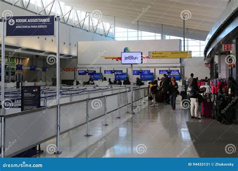 Inside Of Jetblue Terminal 5 At John F Kennedy International Airport In