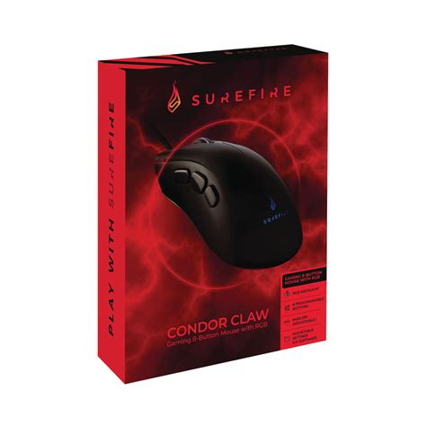 Surefire Condor Claw Gaming 8 Button Mouse With Rgb 48816