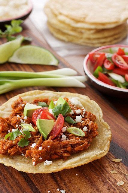 Tostadas De Tinga Mexican Food Recipes Healthy Mexican Recipes