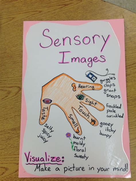 Sensory Images Anchor Chart Sensory Images Sensory