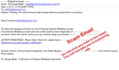 Latest Scams Update Security Centre Stgeorge Bank