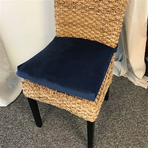 Rattan or Wicker Chair Cushions in Luxurious Velvet Fabric, Replacement