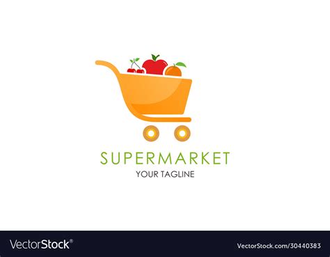 Supermarket Logo Template Design Royalty Free Vector Image