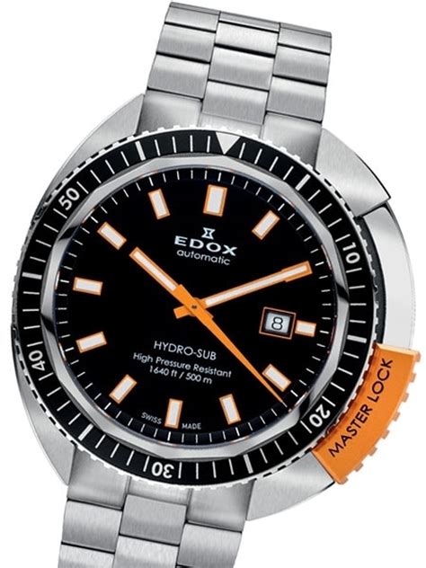 Swiss Made Edox Hydro Sub Automatic Dive Watch With Masterlock 80301