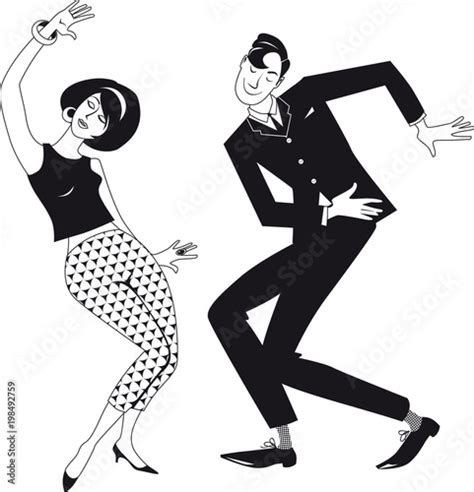 Mod Couple Dressed In Early 1960s Fashion Dancing The Twist Eps 8