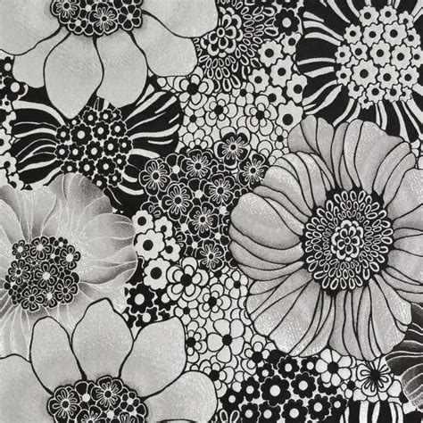 Anemones Wallpaper In Black And Silver By Missoni Home For York