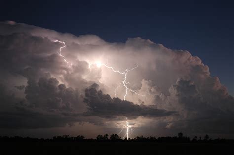 Photography Nature Boom Lightning Strikes From Storm Clouds In New