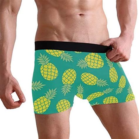 Yuihome Colorful Pineapple Underwear Boxer Briefs For Men Graphic Funny