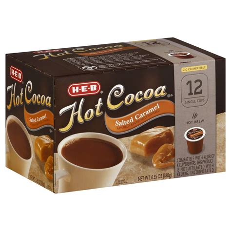 H E B Salted Caramel Hot Cocoa Single Serve Cups Shop Cocoa At H E B