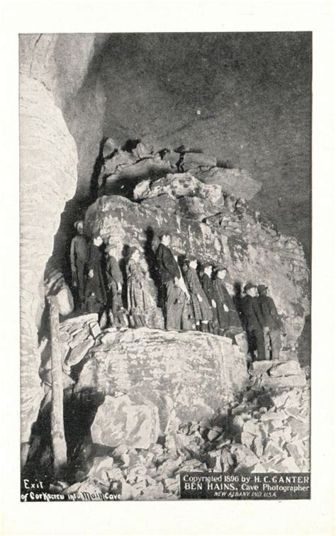 Vintage Postcard Exit Of Corkscrew Into Main Cave Mammoth Cave Kentucky